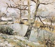 Camille Pissarro Winter scenery oil